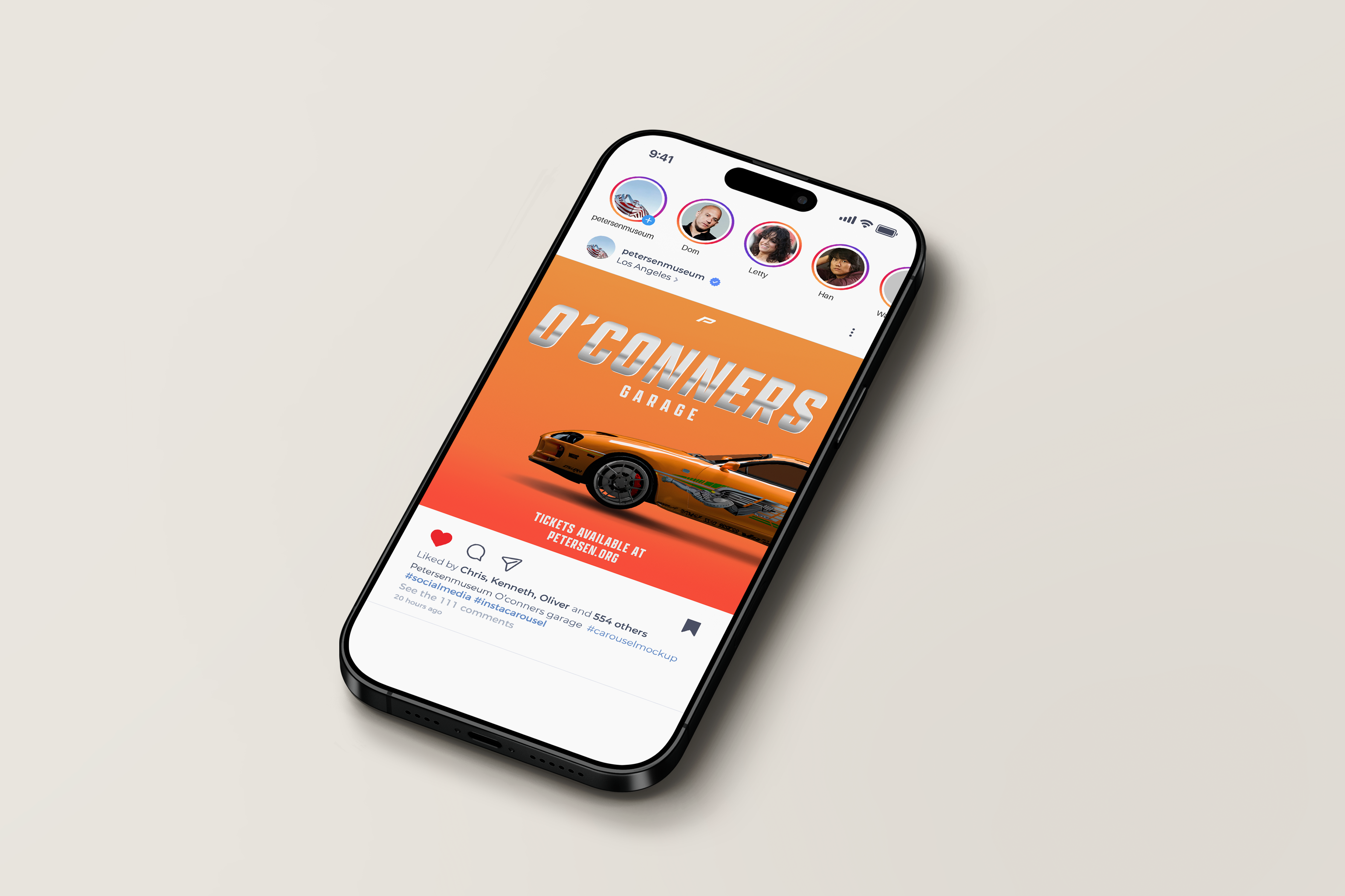 O'Conner's Garage social media mockup