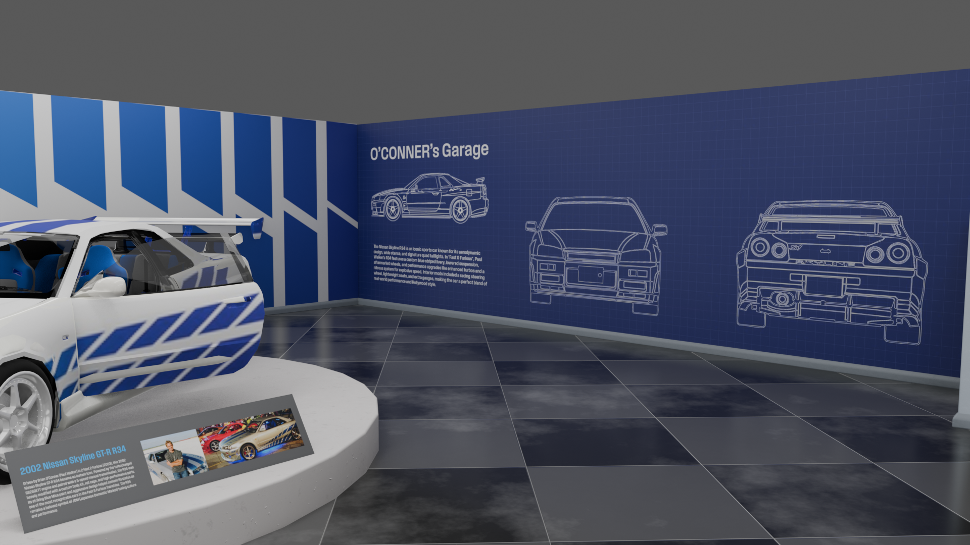 Blue Print of Nissian Skyline 