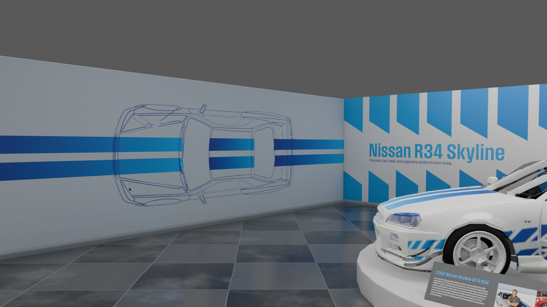 Wall Graphics of Nissian Skyline 